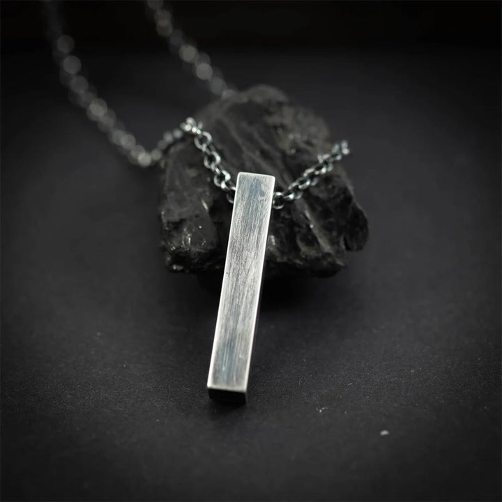 WorldNorse Minimalist Sleek Rectangular Necklace