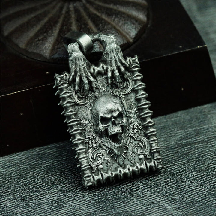 WorldNorse Gothic Skull Hell's Gate Necklace