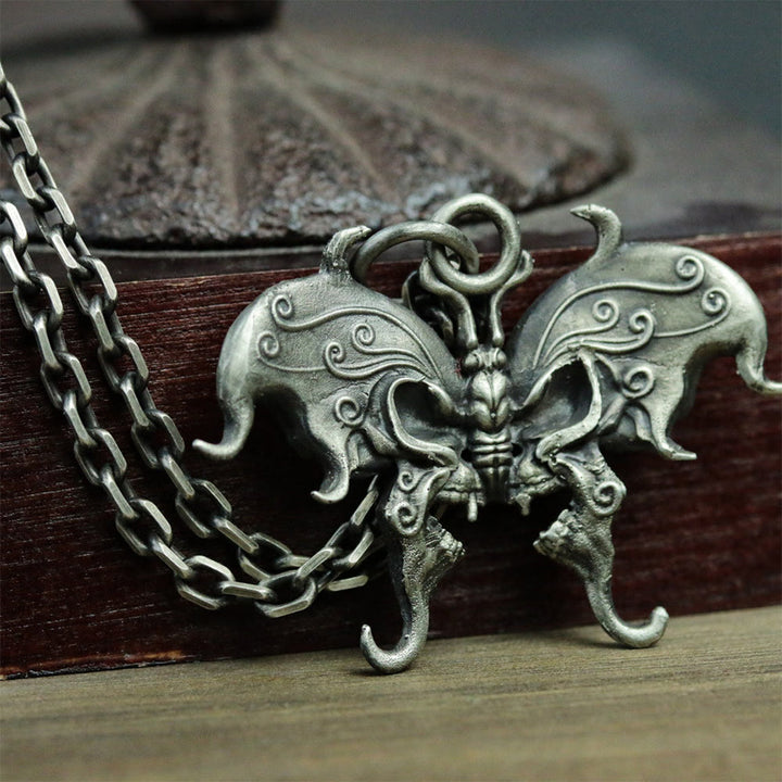 WorldNorse Gothic Retro Butterfly Necklace