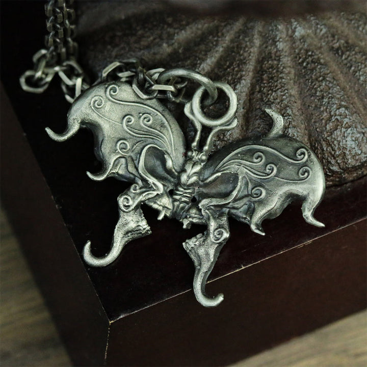 WorldNorse Gothic Retro Butterfly Necklace