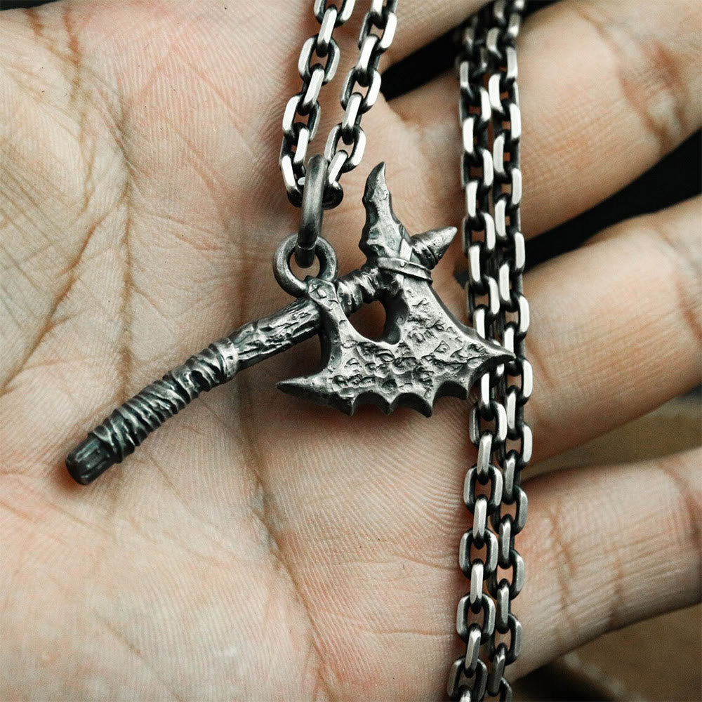 WorldNorse Retro Viking Axe Necklace