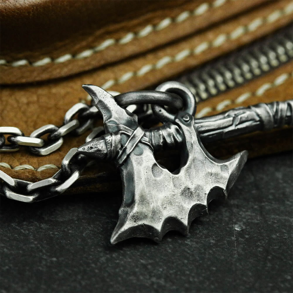 WorldNorse Retro Viking Axe Necklace