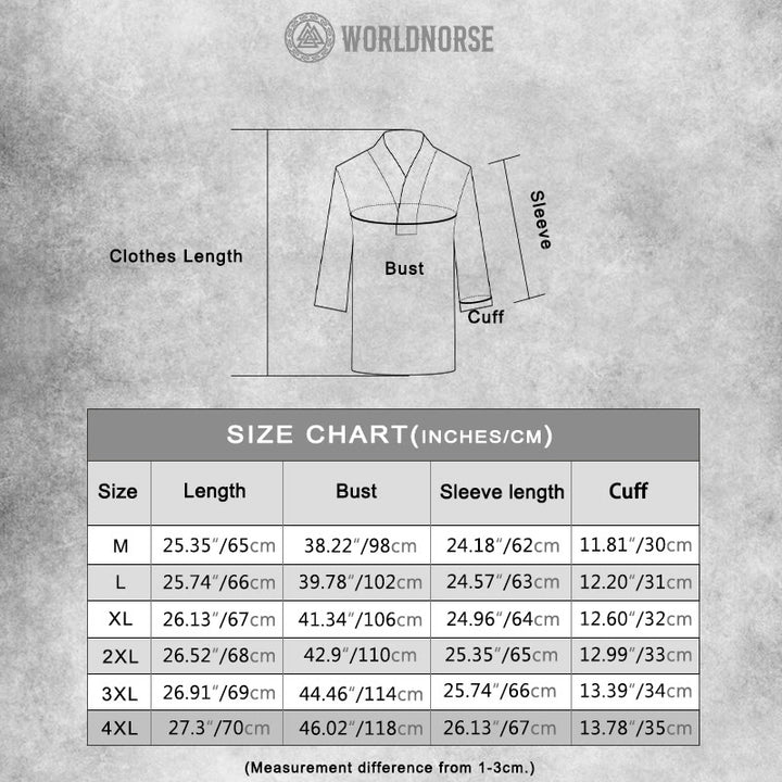 WorldNorse Helm Of Awe Lace-Up Collar Costume Shirt