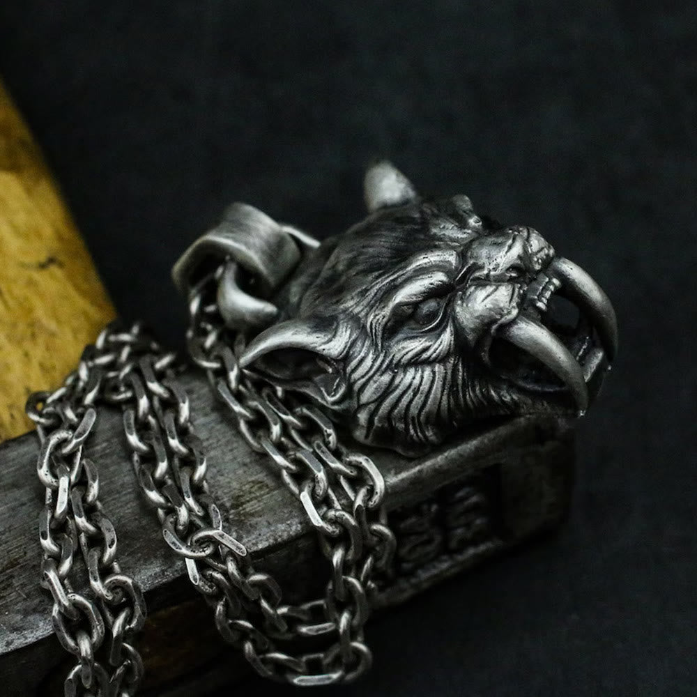 WorldNorse Fierce Saber-Tooth Tiger Necklace