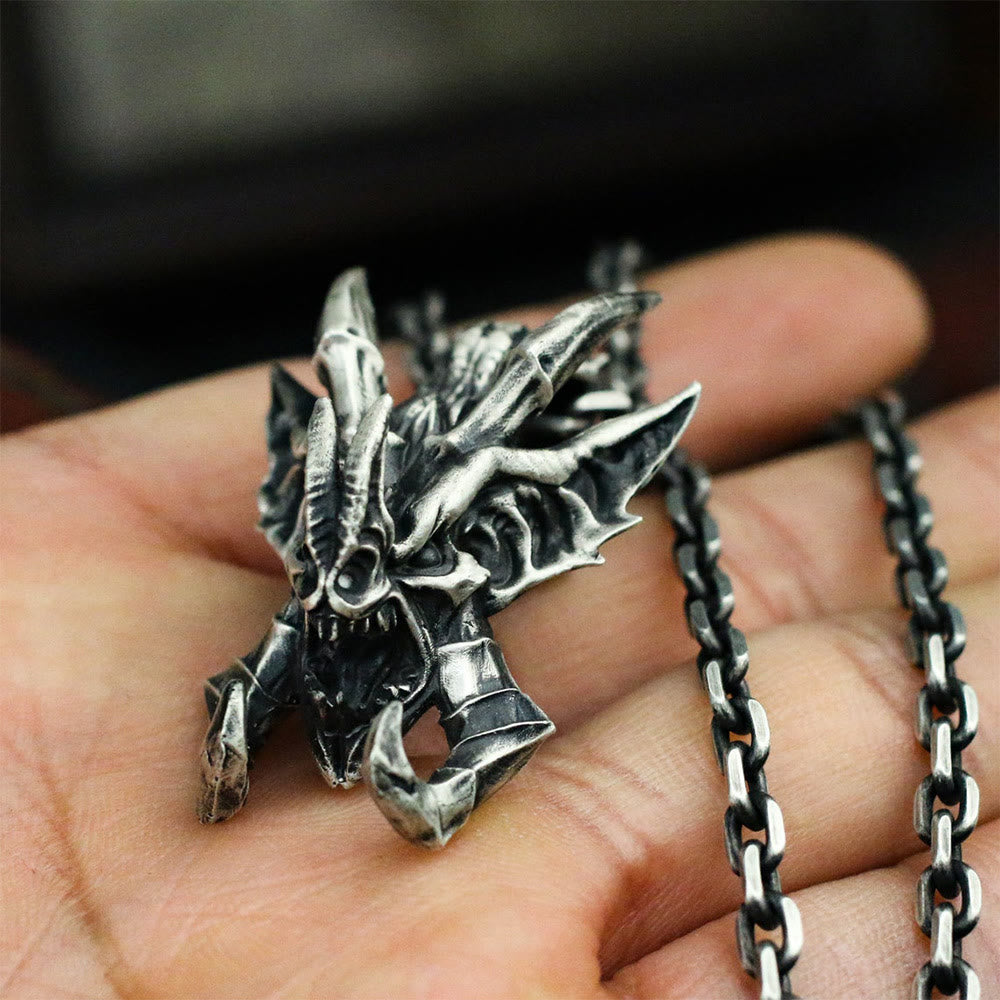 WorldNorse Fierce Dragon Head Necklace - Necklace - image 0