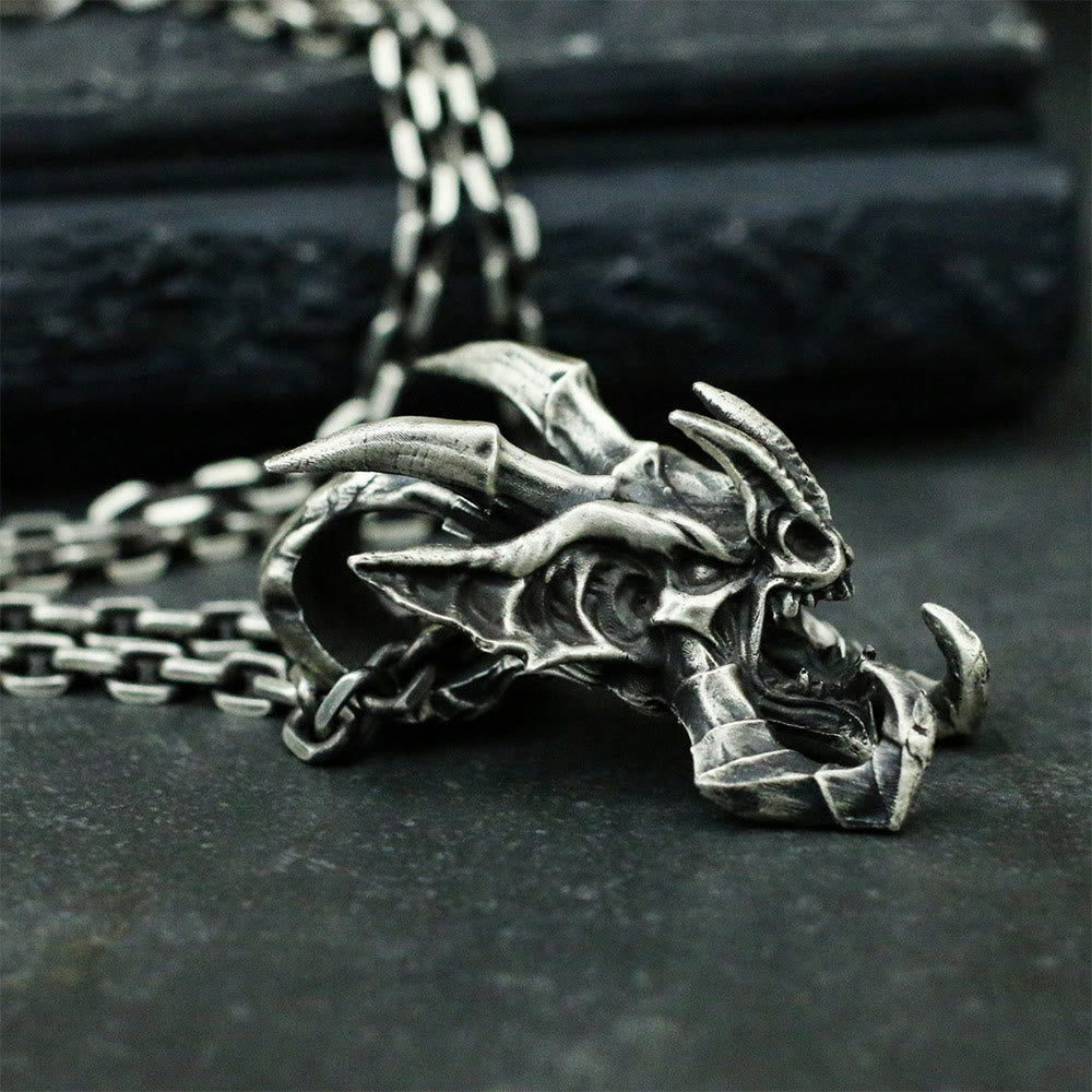 WorldNorse Fierce Dragon Head Necklace