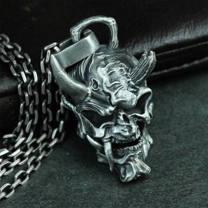 WorldNorse Demonic Horned Skull Necklace