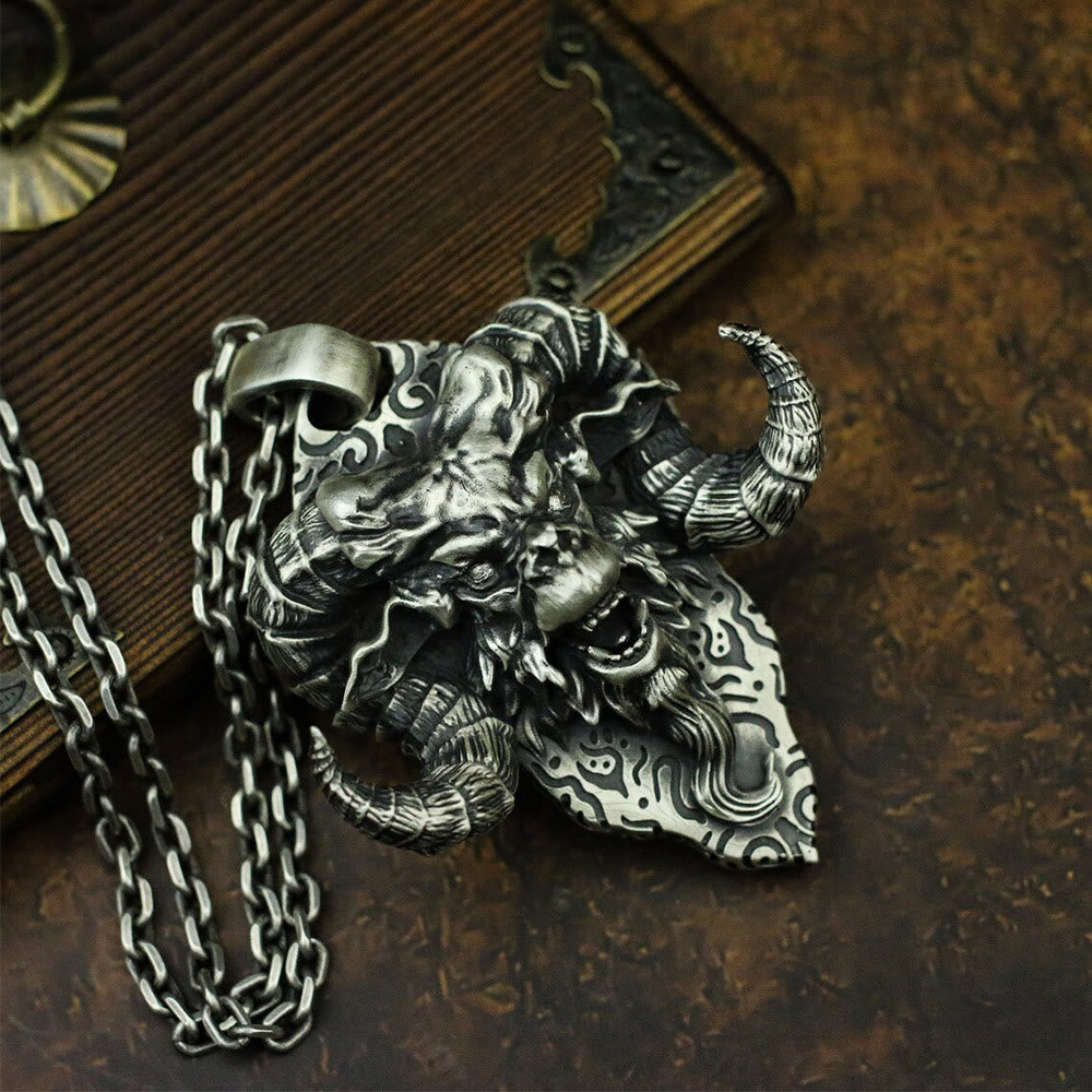 WorldNorse Wrathful Horned Demon Necklace