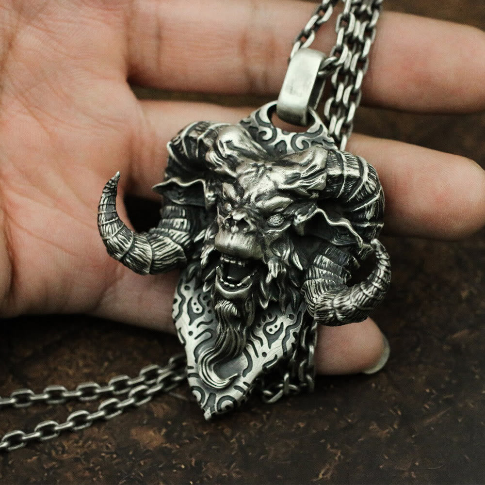 WorldNorse Wrathful Horned Demon Necklace - Necklace - image 0