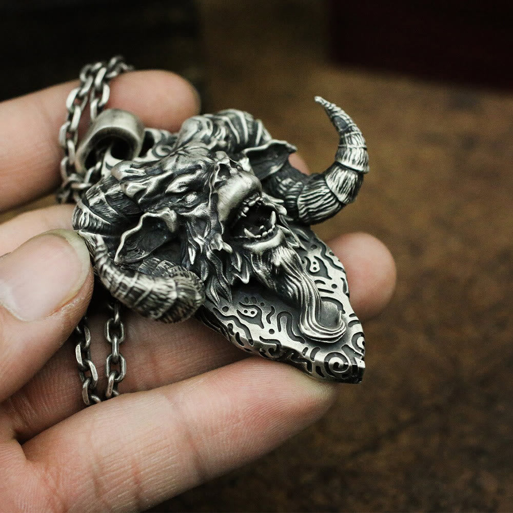 WorldNorse Wrathful Horned Demon Necklace