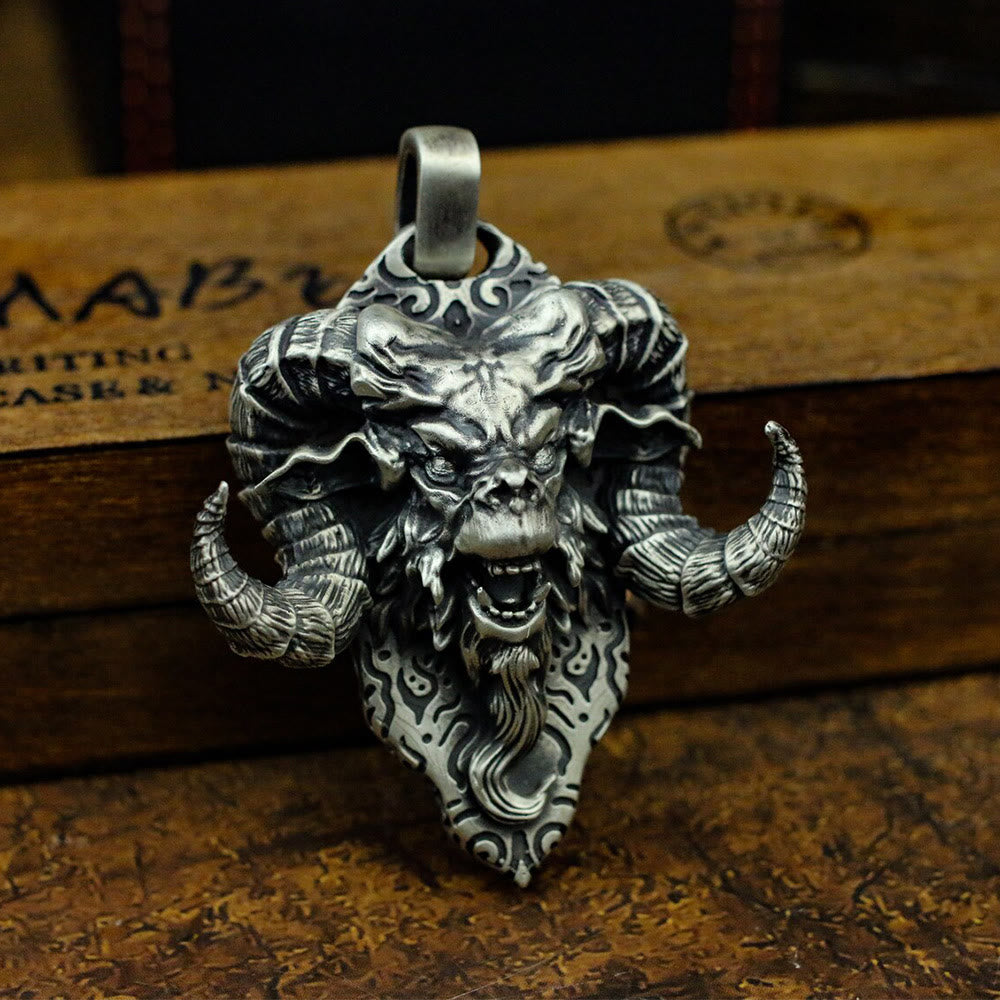 WorldNorse Wrathful Horned Demon Necklace