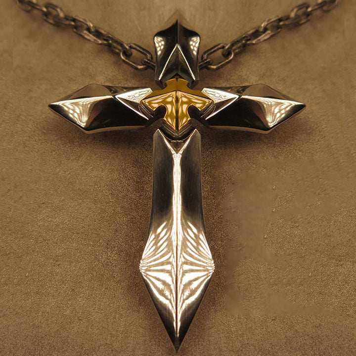 FREE Today: Sterling Silver Knight's Cross Sword Pendant Necklace