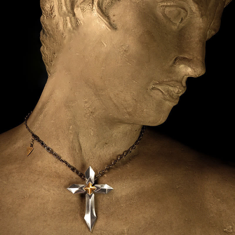 FREE Today: Sterling Silver Knight's Cross Sword Pendant Necklace