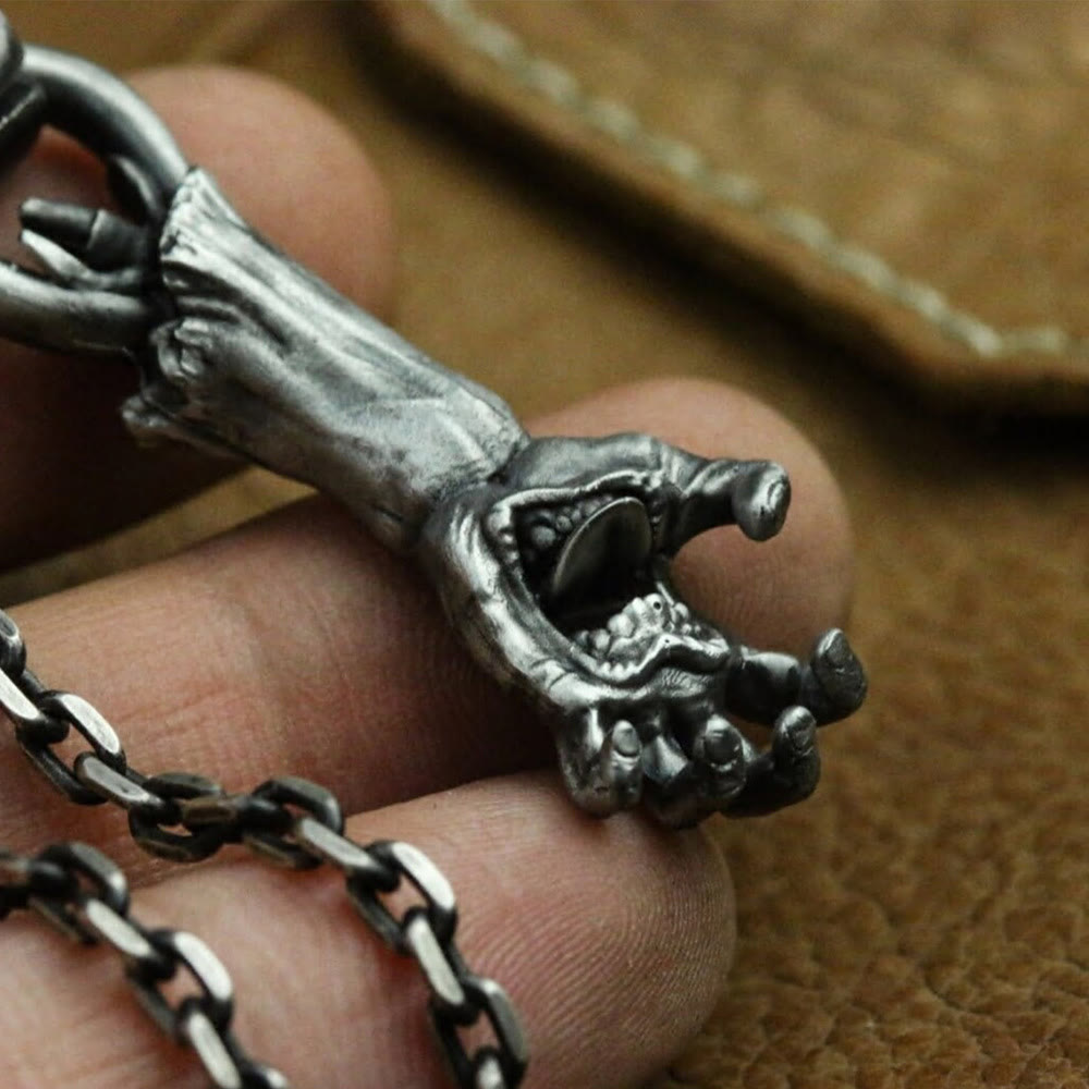 WorldNorse Demon Tongued Hand Necklace