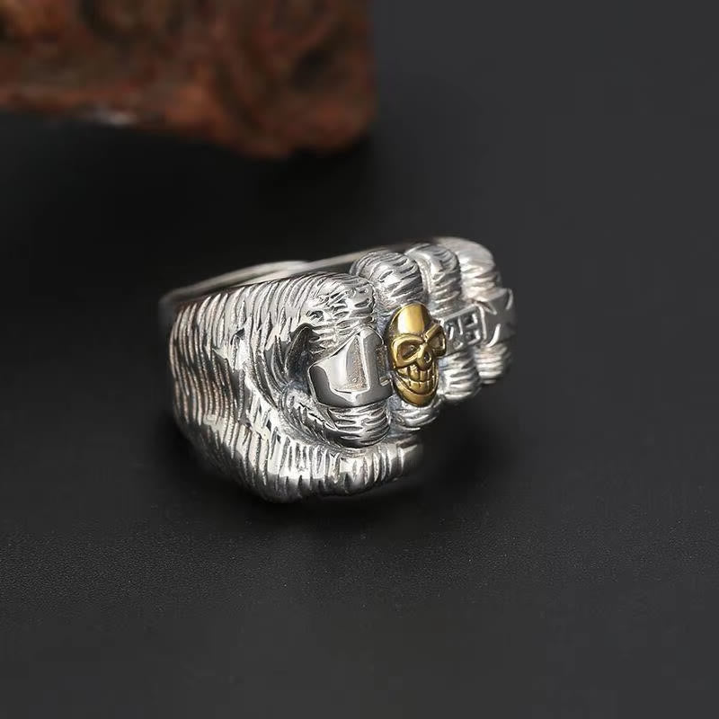 WorldNorse Creative Skull Fist Ring