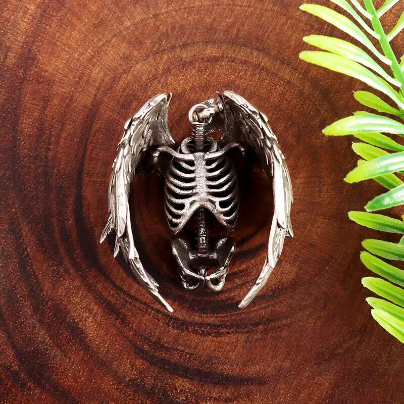 FREE Today: Half Body Skeleton Bone Wings Necklace