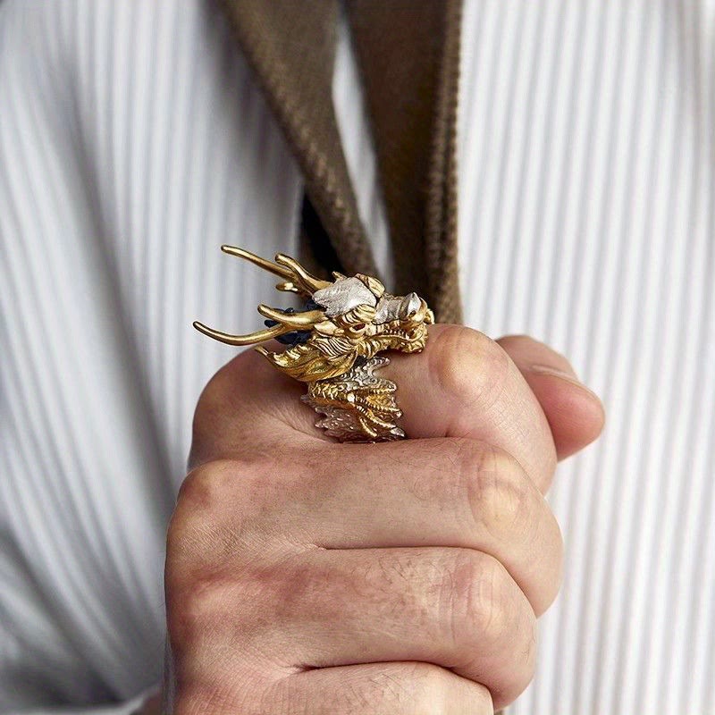 FREE Today: Vintage Golden Dragon Head Ring