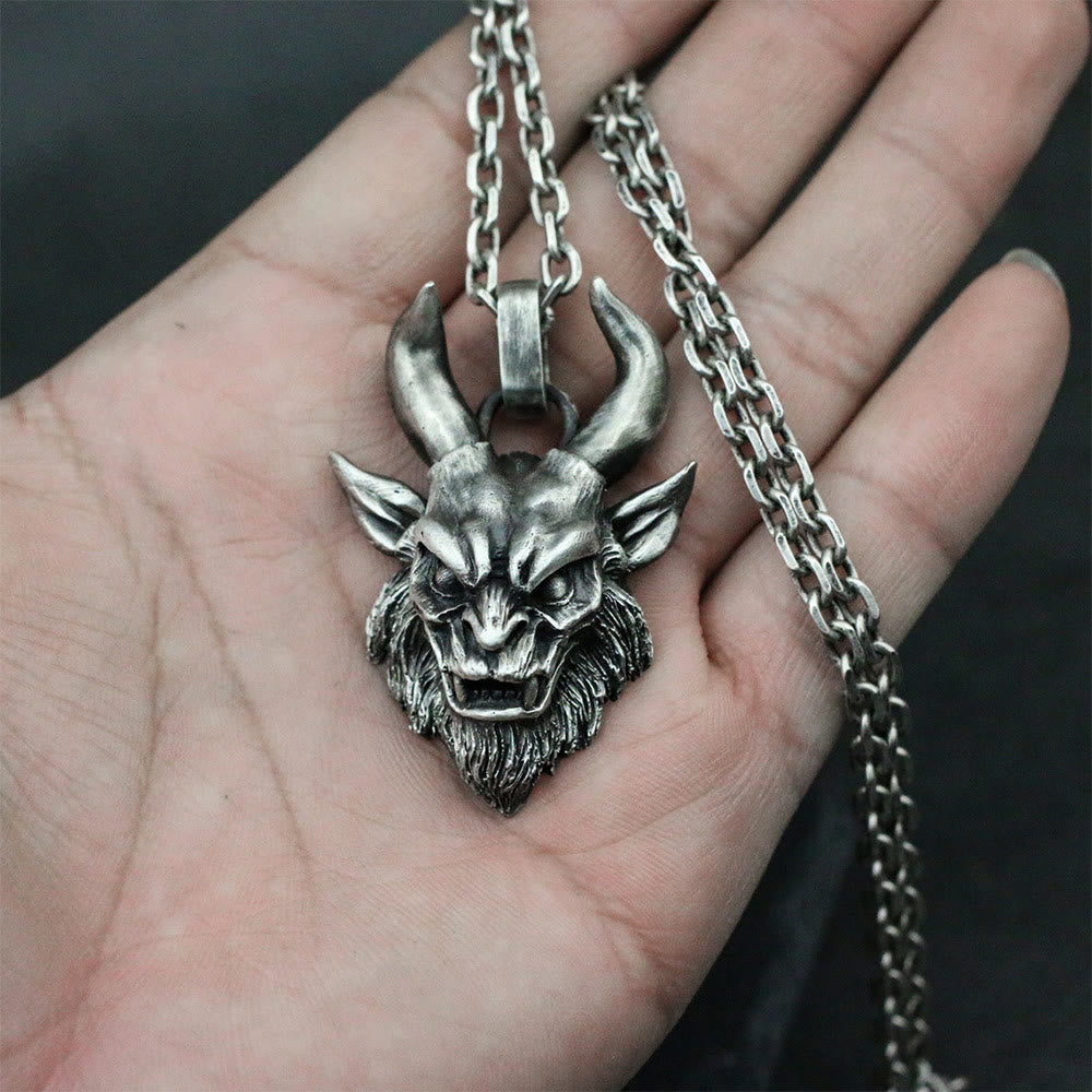 WorldNorse Fierce Devil Face Necklace - Necklace - image 0