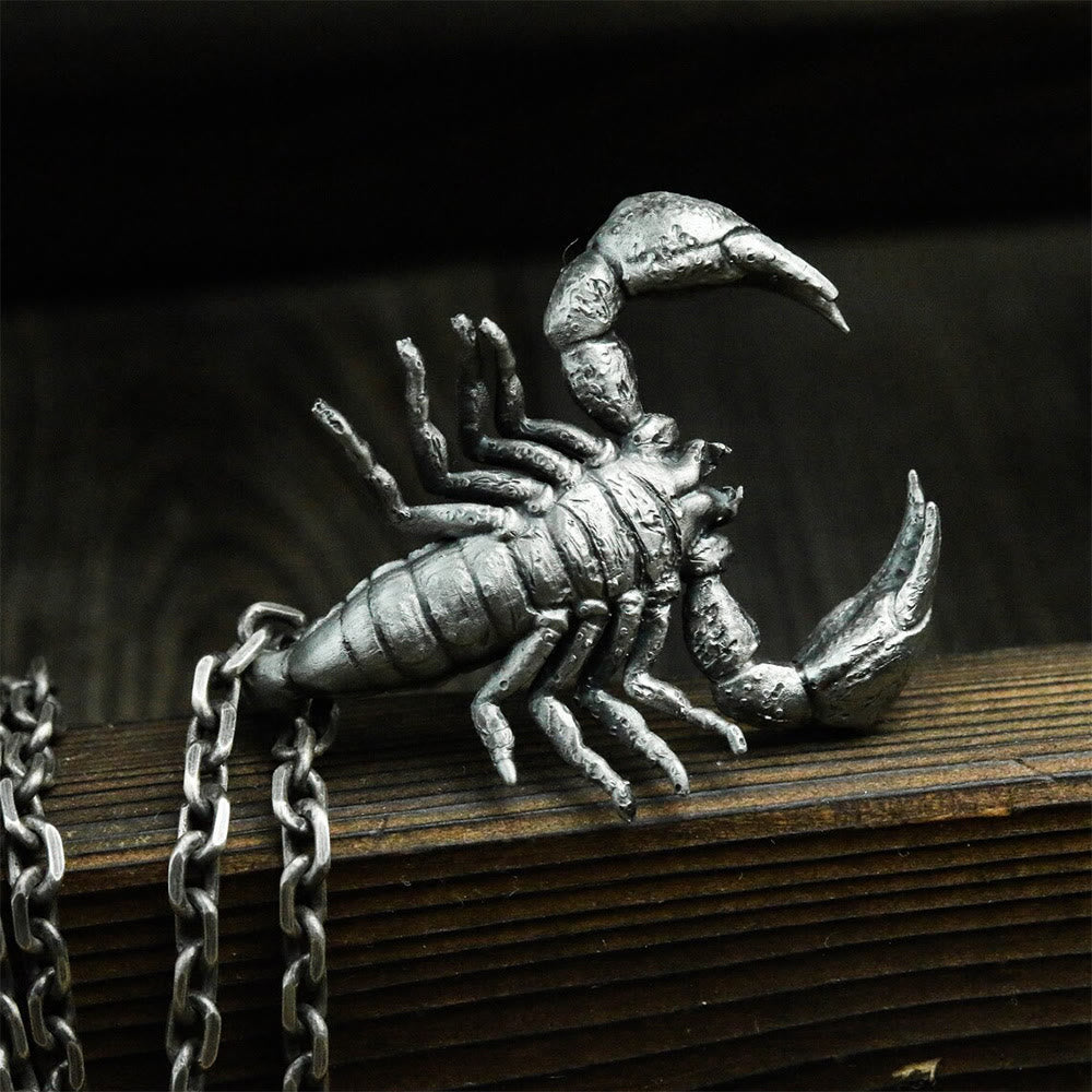 WorldNorse Tail Up Scorpion Necklace