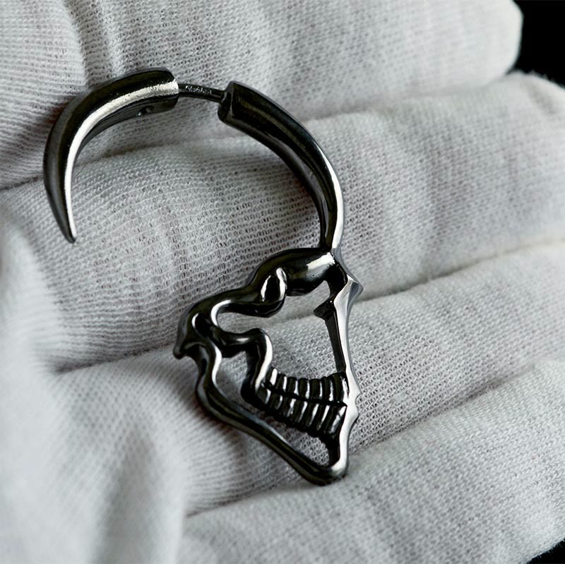 FREE Today: Hollow Profile Skull Stud Earrings