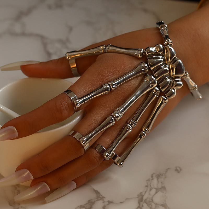 FREE Today: Gothic Skeleton Finger Hand Bracelet