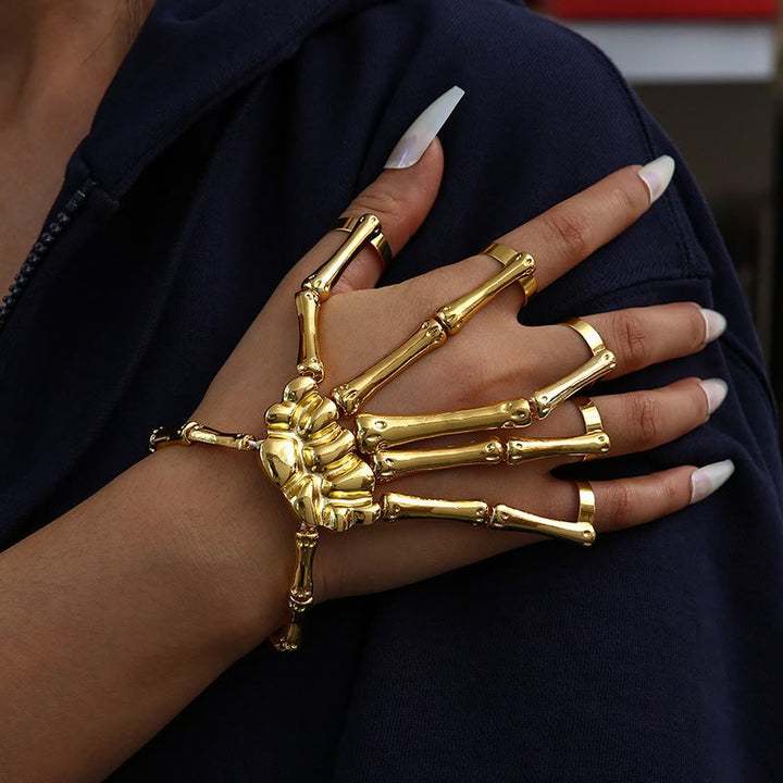 FREE Today: Gothic Skeleton Finger Hand Bracelet