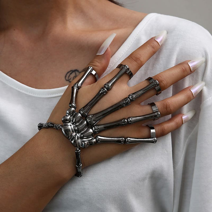 FREE Today: Gothic Skeleton Finger Hand Bracelet