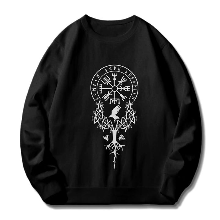 WorldNorse  Viking Birds Runes Totem Sweatshirt