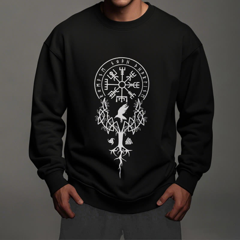 WorldNorse  Viking Birds Runes Totem Sweatshirt - image 4