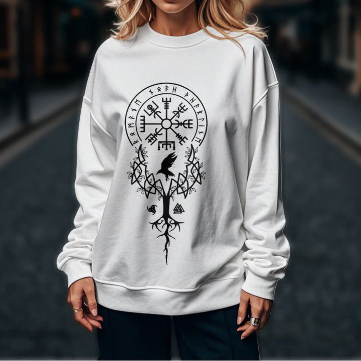 WorldNorse  Viking Birds Runes Totem Sweatshirt - image 17