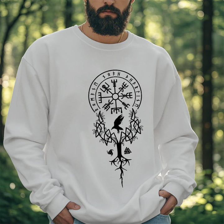 WorldNorse  Viking Birds Runes Totem Sweatshirt - image 13