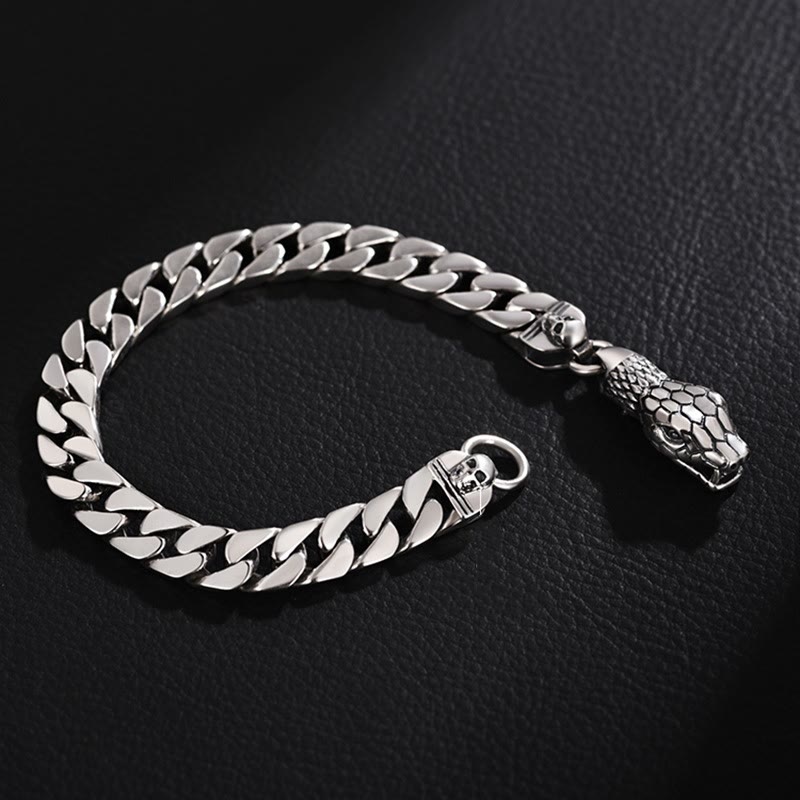 WorldNorse Snake Skull Cuban Link Bracelet - image 11