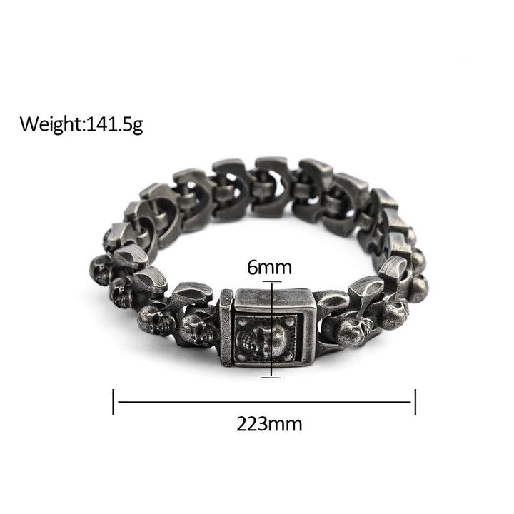 WorldNorse Skull Heavy Domineering Bracelet