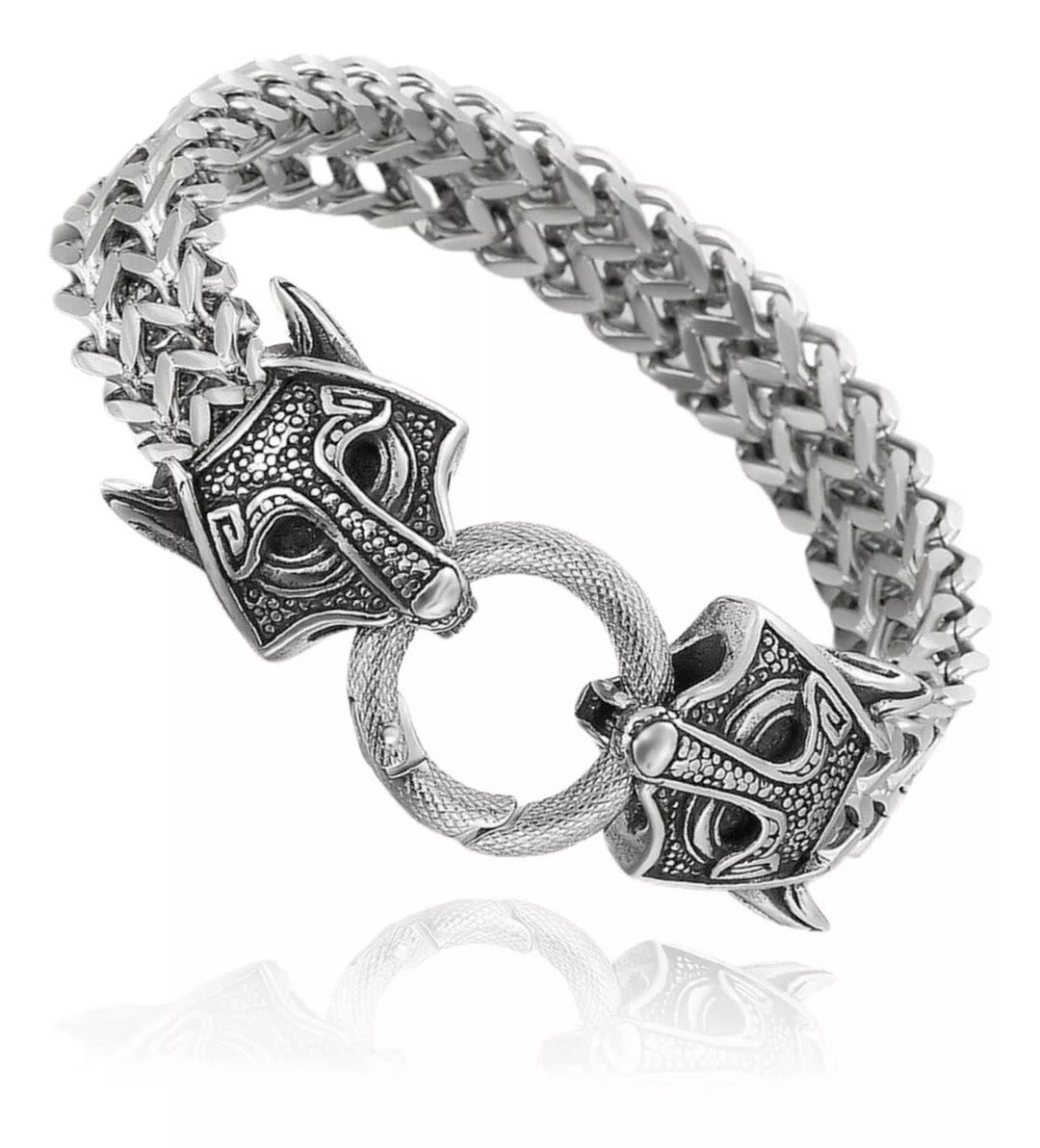 WorldNorse Fox Wolf Head Mask Bracelet