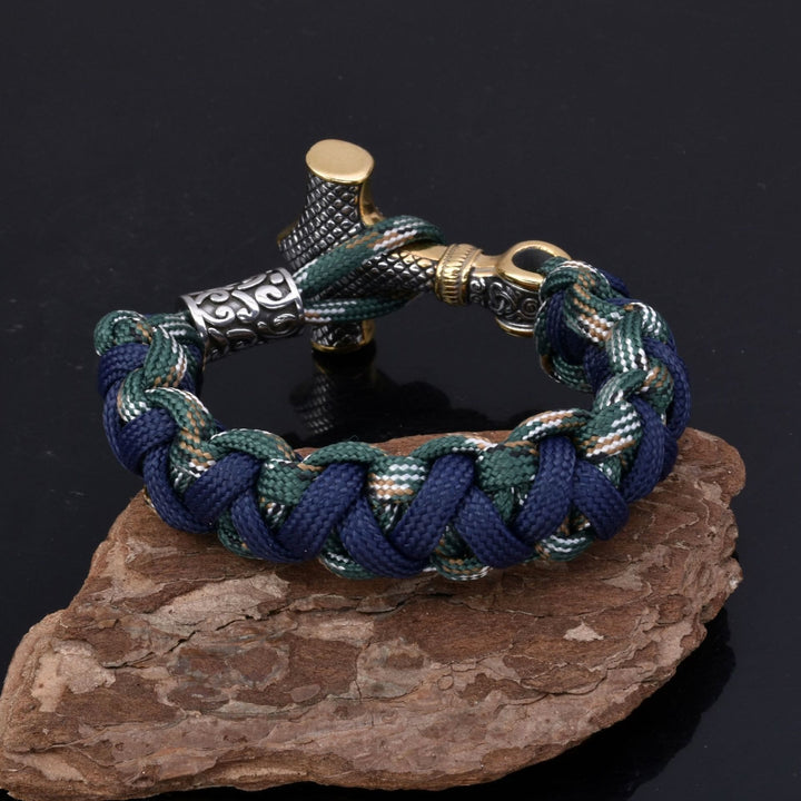 WorldNorse Viking Mjolnir Paracord Braided Bracelet