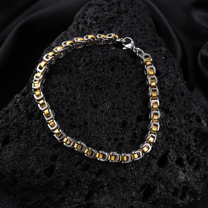 WorldNorse Square Byzantine Chain Bracelet