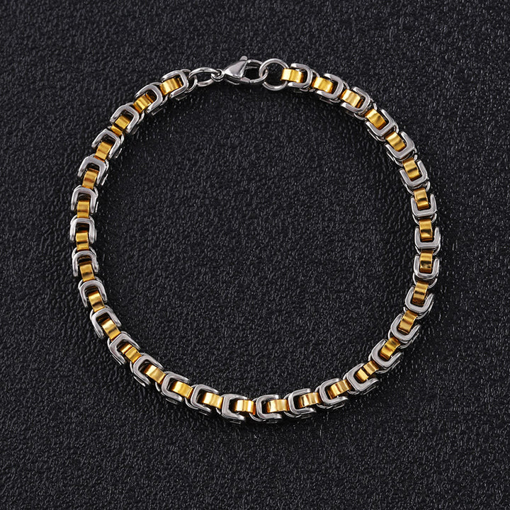 WorldNorse Square Byzantine Chain Bracelet