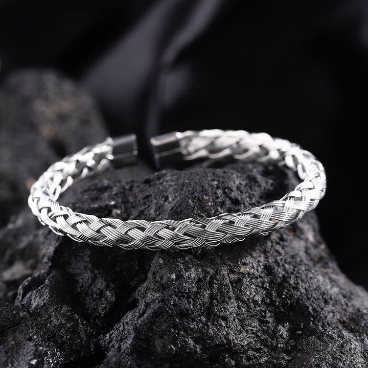 WorldNorse Braided Cable Cuff Bracelet