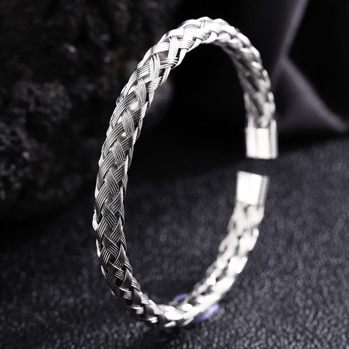 WorldNorse Braided Cable Cuff Bracelet