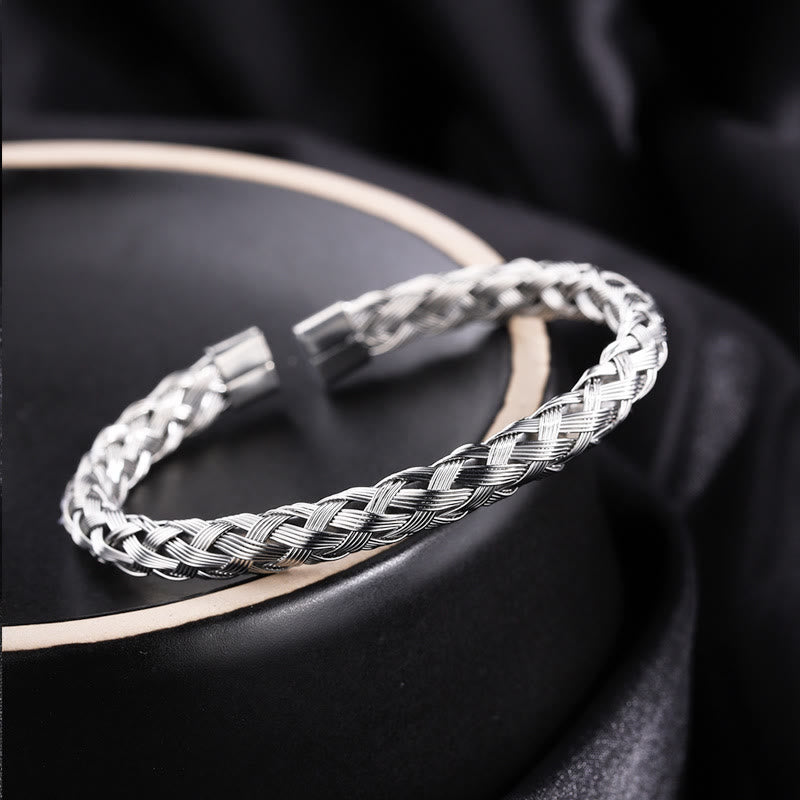 WorldNorse Braided Cable Cuff Bracelet