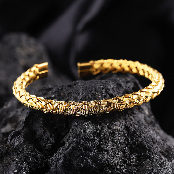 WorldNorse Braided Cable Cuff Bracelet