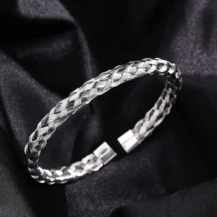 WorldNorse Braided Cable Cuff Bracelet