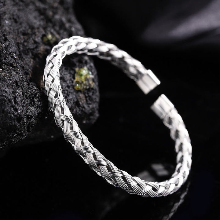 WorldNorse Braided Cable Cuff Bracelet