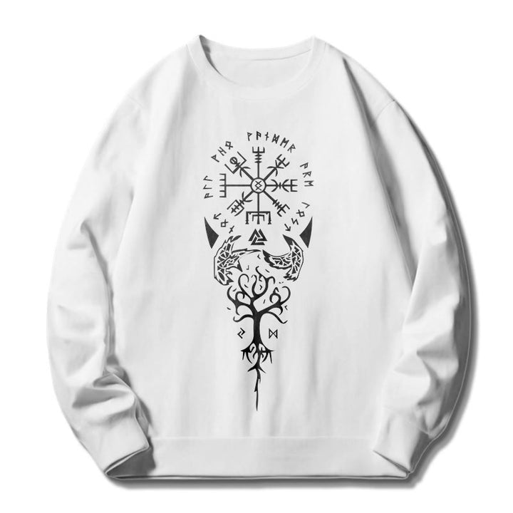 WorldNorse Vegvisir Yggdrasil Raven Sweatshirt