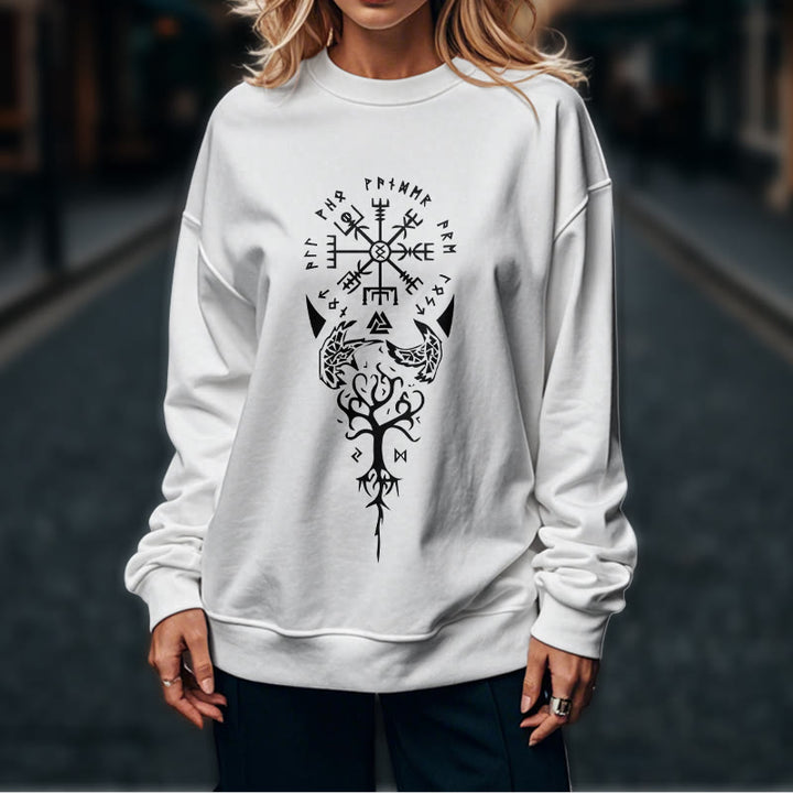 WorldNorse Vegvisir Yggdrasil Raven Sweatshirt - image 17