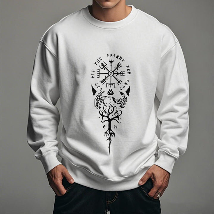 WorldNorse Vegvisir Yggdrasil Raven Sweatshirt