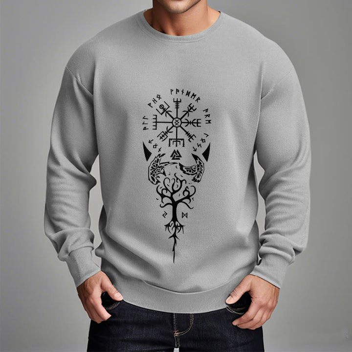 WorldNorse Vegvisir Yggdrasil Raven Sweatshirt