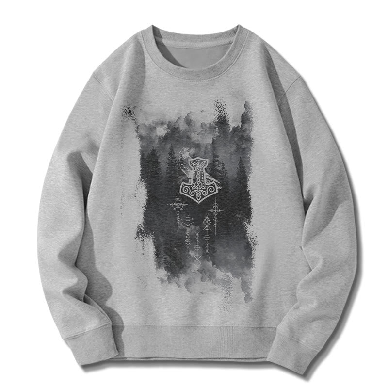 WorldNorse Raven Thor's Hammer Sweatshirt