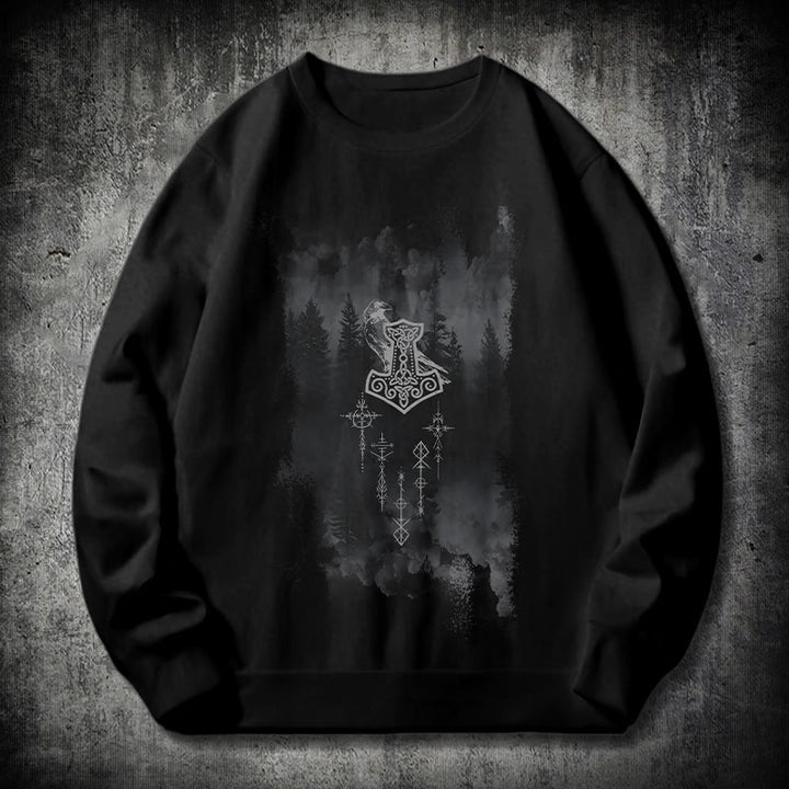 WorldNorse Raven Thor's Hammer Sweatshirt