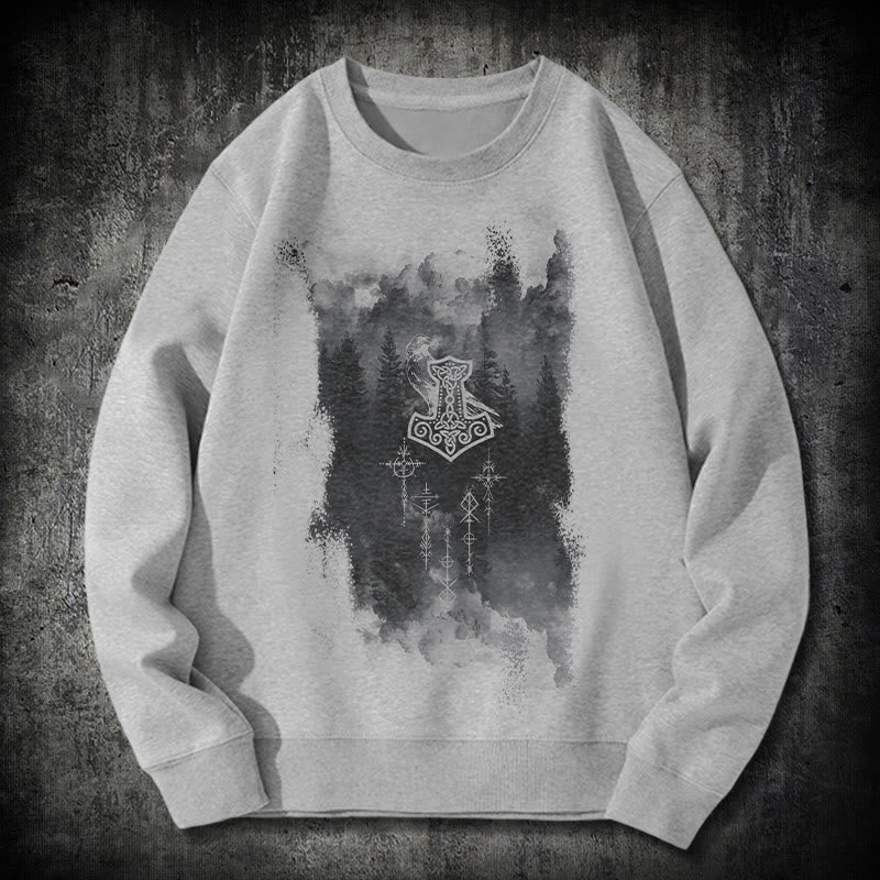 WorldNorse Raven Thor's Hammer Sweatshirt